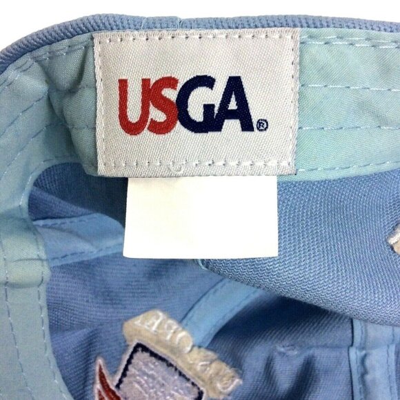 U.S. Open Pebble Beach 2019 Pale Blue Hat Cap Embroidered USGA Adjustable - Picture 6 of 6